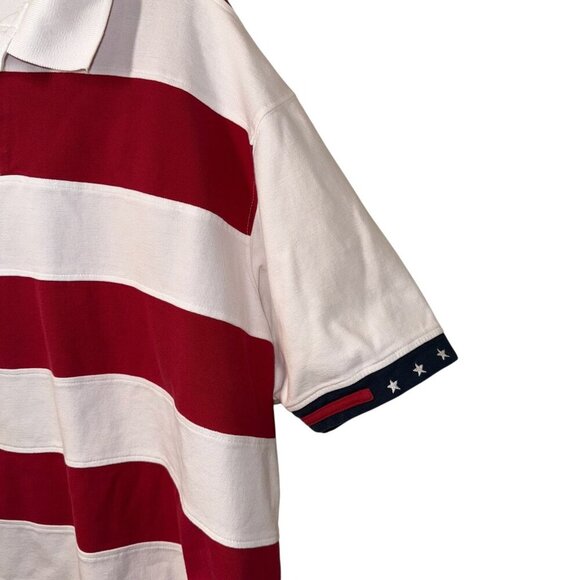 American Flag Polo Shirt 2XL Red White & Blue RedHead - Picture 4 of 5